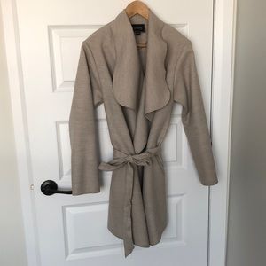 Taupe wrap coat